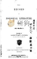 THE ZOOLOGICAL RECORD 1865 VOLUME 2 PDF电子版封面 ALBERT C.L.G.GUNTHER