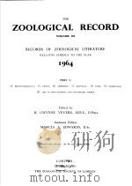 THE ZOOLOGICAL RECORD  1964  VOLUME 101  PART C（ PDF版）