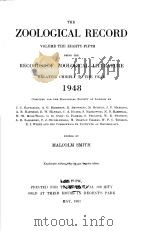 THE ZOOLOGICAL RECORD  1948  VOLUME 85（ PDF版）