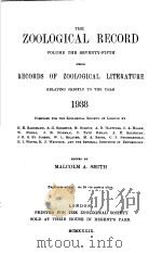 THE ZOOLOGICAL RECORD  1938  VOLUME 75（ PDF版）