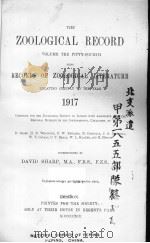 THE ZOOLOGICAL RECORD  1917  VOLUME 54（ PDF版）