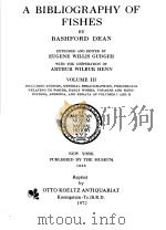 A BIBLIOGRAPHY OF FISHES VOLUME 3 PDF电子版封面