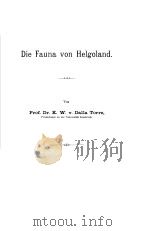 DIE FAUNA VON HELGOLAND PDF电子版封面