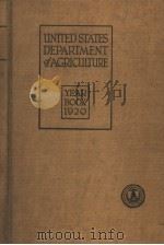 UNITED STATES DEPARTMENT OF AGRICULTURE YEARBOOK 1920 PDF电子版封面