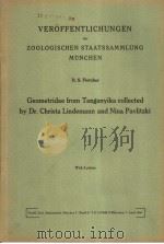 VEROFFENTLICHUNGEN DER ZOOLOGISCHEN STAATSSAMMLUNG MUNCHEN GEOMETRIDAE FROM TANGANYIKA COLLECTED BY PDF电子版封面