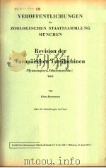 VEROFFENTLICHUNGEN DER ZOOLOGISCHEN STAATSSAMMLUNG MUNCHEN  REVISION DER EUROPAISCHEN TERSILOCHINEN（ PDF版）