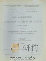 LES MAMMIFERES DU LANDENIEN CONTINENTAL BELGE SECOND TOME PDF电子版封面