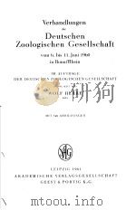 ZOOLOGISCHER ANZEIGER SUPPLEMENTBAND 24 1961 PDF电子版封面