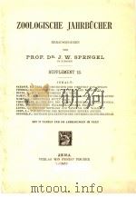 ZOOLOGISCHE JAHRBUCHER SUPPLEMENT 12 1910 PDF电子版封面