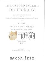 THE OXFORD ENGLISH DICTIONARY VOLUME 11 T-U PDF电子版封面