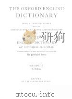 THE OXFORD ENGLISH DICTIONARY VOLUME 9 S-SOLDO PDF电子版封面