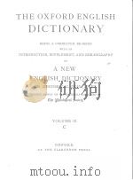 THE OXFORD ENGLISH DICTIONARY VOLUME 2 C PDF电子版封面