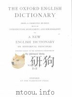 THE OXFORD ENGLISH DICTIONARY  VOLUME 3 D-E     PDF电子版封面     