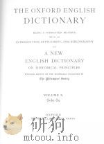 THE OXFORD ENGLISH DICTIONARY VOL.10 SOLE-SZ PDF电子版封面
