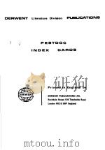 DERWENT LITERATURE DIVIAION PUBLICATIONS PESTDOC INDEX CAROS PDF电子版封面