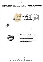 DERWENT LITERATURE DIVIAION PUBLICATIONS PESTDOC INDEX CAROS PDF电子版封面