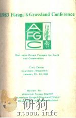 1983 FORAGE & GRASSLAND CONFERENCE PDF电子版封面