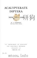ACALYPTERATE DIPTERA OF NEW ZEALAND PDF电子版封面 R.A.HARRISON