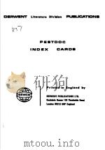 DERWENT LITERATURE DIVIAION PUBLICATIONS PESTDOC INDEX CAROS PDF电子版封面