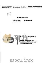 DERWENT LITERATURE DIVIAION PUBLICATIONS PESTDOC INDEX CAROS     PDF电子版封面     