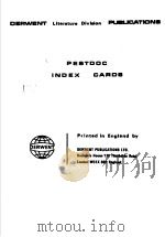 DERWENT LITERATURE DIVIAION PUBLICATIONS PESTDOC INDEX CAROS PDF电子版封面