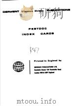 DERWENT LITERATURE DIVIAION PUBLICATIONS PESTDOC INDEX CAROS PDF电子版封面
