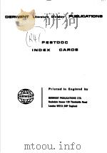 DERWENT LITERATURE DIVIAION PUBLICATIONS PESTDOC INDEX CAROS PDF电子版封面