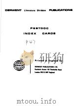 DERWENT LITERATURE DIVIAION PUBLICATIONS PESTDOC INDEX CAROS PDF电子版封面