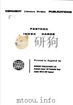 DERWENT LITERATURE DIVIAION PUBLICATIONS PESTDOC INDEX CAROS PDF电子版封面