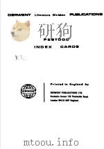 DERWENT LITERATURE DIVIAION PUBLICATIONS PESTDOC INDEX CAROS     PDF电子版封面     