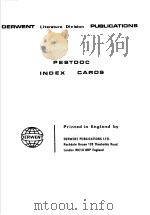 DERWENT LITERATURE DIVIAION PUBLICATIONS PESTDOC INDEX CAROS（ PDF版）