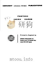 DERWENT LITERATURE DIVIAION PUBLICATIONS PESTDOC INDEX CAROS（ PDF版）
