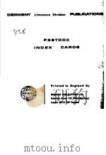 DERWENT LITERATURE DIVIAION PUBLICATIONS PESTDOC INDEX CAROS PDF电子版封面