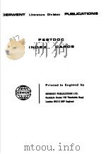 DERWENT LITERATURE DIVIAION PUBLICATIONS PESTDOC INDEX CAROS PDF电子版封面