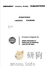 DERWENT LITERATURE DIVIAION PUBLICATIONS PESTDOC INDEX CAROS PDF电子版封面