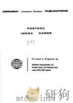 DERWENT LITERATURE DIVIAION PUBLICATIONS PESTDOC INDEX CAROS PDF电子版封面