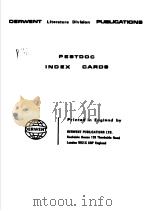 DERWENT LITERATURE DIVIAION PUBLICATIONS PESTDOC INDEX CAROS PDF电子版封面