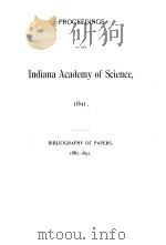 PROCEEDINGS OF THE INDIANA ACADEMY OF SCIENCE 1891,1893-1895 PDF电子版封面