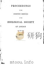 PROCEEDINGS OF THE SCIENTIFIC MEETINGS OF THE ZOOLOGICAL SOCIETY OF LONDON 1862 PDF电子版封面