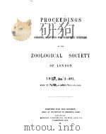 PROCEEDINGS OF THE GENERAL MEETINGS FOR SCIENTIFIC BUSINESS OF THE ZOOLOGICAL SOCIETY OF LONDON 192 PDF电子版封面