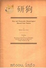 NEW AND NOTEWORTHY HERPETOLOGICAL MATERIAL FROM PANOMA PDF电子版封面