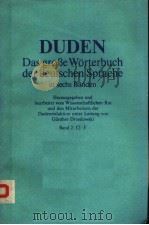 DUDEN DAS GROBE WORTERBUCH DER DEUTSCHEN SPRACHE IN SECHS BANDEN BAND2:CI-F PDF电子版封面 3411013567