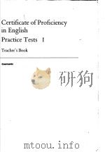 CERTIFICATE OF PROFICIENCY IN ENGLISH  PRACTICE TESTS 1  TEACHER‘S BOOK（ PDF版）