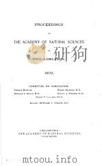 PROCEEDINGS OF THE ACADEMY OF NATURAL SCIENCES OF PHILADELPHIA 1900 PDF电子版封面