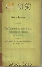 REPORT OF THE CONNECTICUT AGRICULTURAL EXPERIMENT STATION 1906 PDF电子版封面