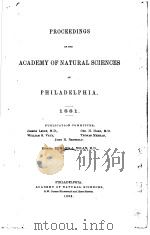 PROCEEDINGS OF THE ACADEMY OF NATURAL SCIENCES OF PHILADELPHIA  1881（ PDF版）