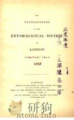 THE TRANSACTIONS OF THE ENTOMOLOGICAL SOCIETY OF LONDON 1885年 PDF电子版封面