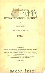 THE TRANSACTIONS OF THE ENTOMOLOGICAL SOCIETY OF LONDON  1914年（ PDF版）
