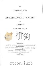 THE TRANSACTIONS OF THE ENTOMOLOGICAL SOCIETY OF LONDON  1908年（ PDF版）
