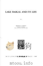 LAKE BAIKAL AND ITS LIFE PDF电子版封面